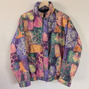 Vintage 90s Abstract Patchwork Forrester's GoreTex‎ Jacket Gorpcore Granola M
